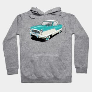 Austin Metropolitan in two tone turquoise and white Hoodie